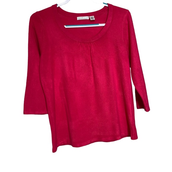 Luxe Woman’s Sweater Size Petite XL Pink - Picture 3 of 7